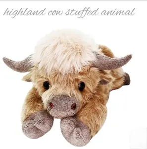 Highland Cow Plush Toy, Weighted StuffedAnimals, Microwaveable 4lb, Soft Filling,Suitable for Kids and Adults, Best Gift Choice,Unisex