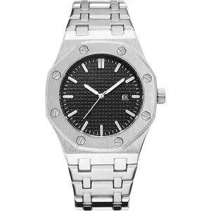 Men's Watches, Royalty Stainless Steel Quartz Movement Date Male Clock Waterproof Luminous Hands Casual Business Wrist Watches for Men
