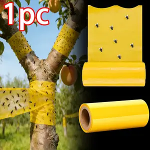 Double-Sided Self-Adhesive Pest Control Tape, 10cm X 220cm, Non-Toxic Insect Trap, Tree Protection, Apple & Cherry Trees