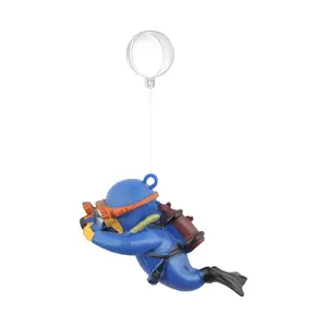 Floating Fish Tank Decorations, Lovely Diver Aquarium Decor, Floating Device Fish Tank Accessories, Suitable for All Fish Tanks