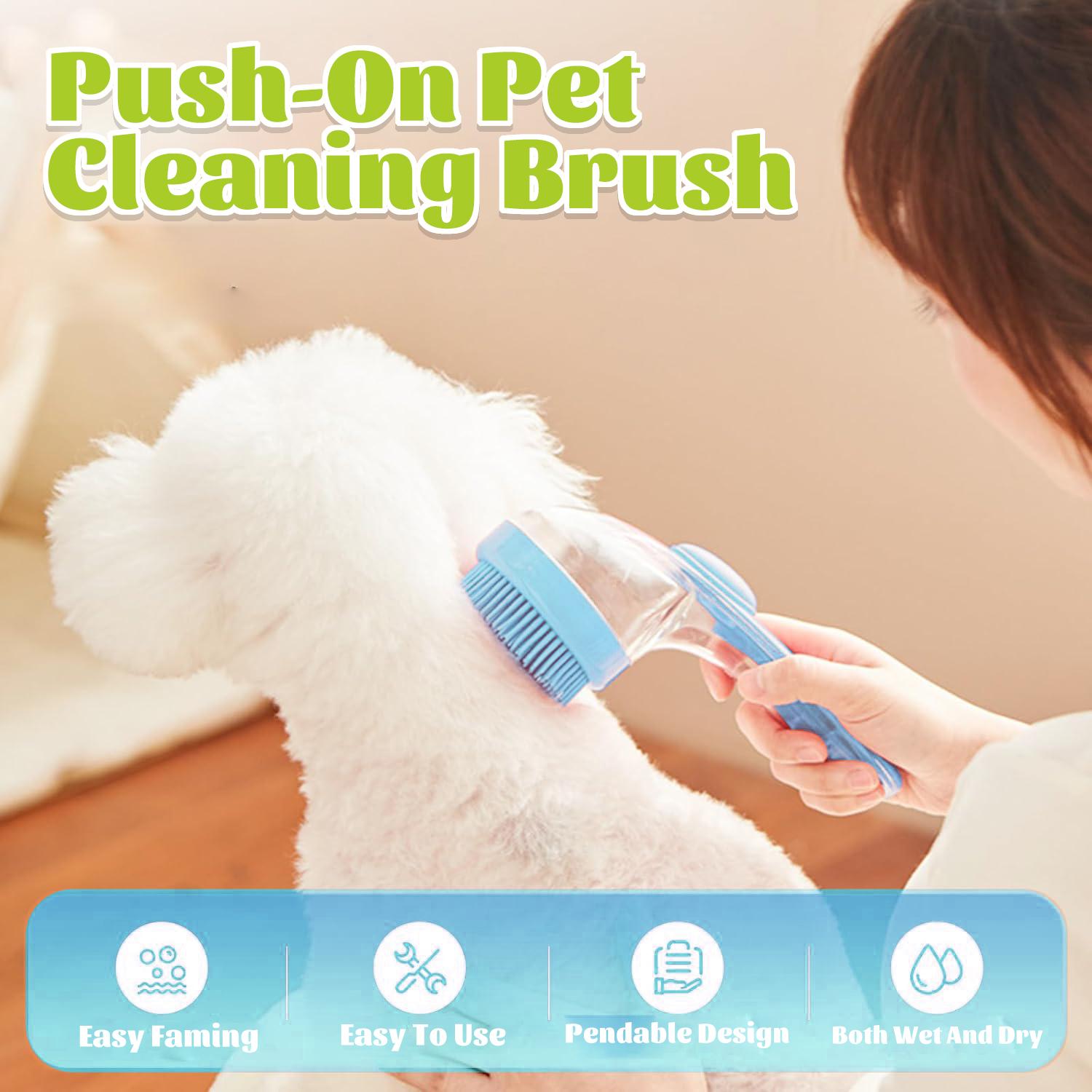 Pet Bath Brush 2 in 1 Dog Bath Brush with Built-in Shampoo Dispenser Multi-functional Dog Bath Brush for Long & Short Haired Dogs Cats Shower Pet Bath Brush 2 in 1 Dog Bath Brush with Built-in Shampoo Dispenser Multi-functional Dog Bath Brush for Long & Short Haired Dogs Cats Shower