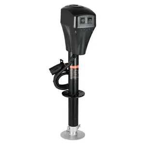 summervibes VEVOR Electric Trailer Jack, 5000 lbs, Heavy Duty RV Electric Power Tongue Jack with 7-pin Connector, Manual Crank Handle Weatherproof Jack Cover, 10-28.3 Lift, for Trailers, Campers RVs, Black