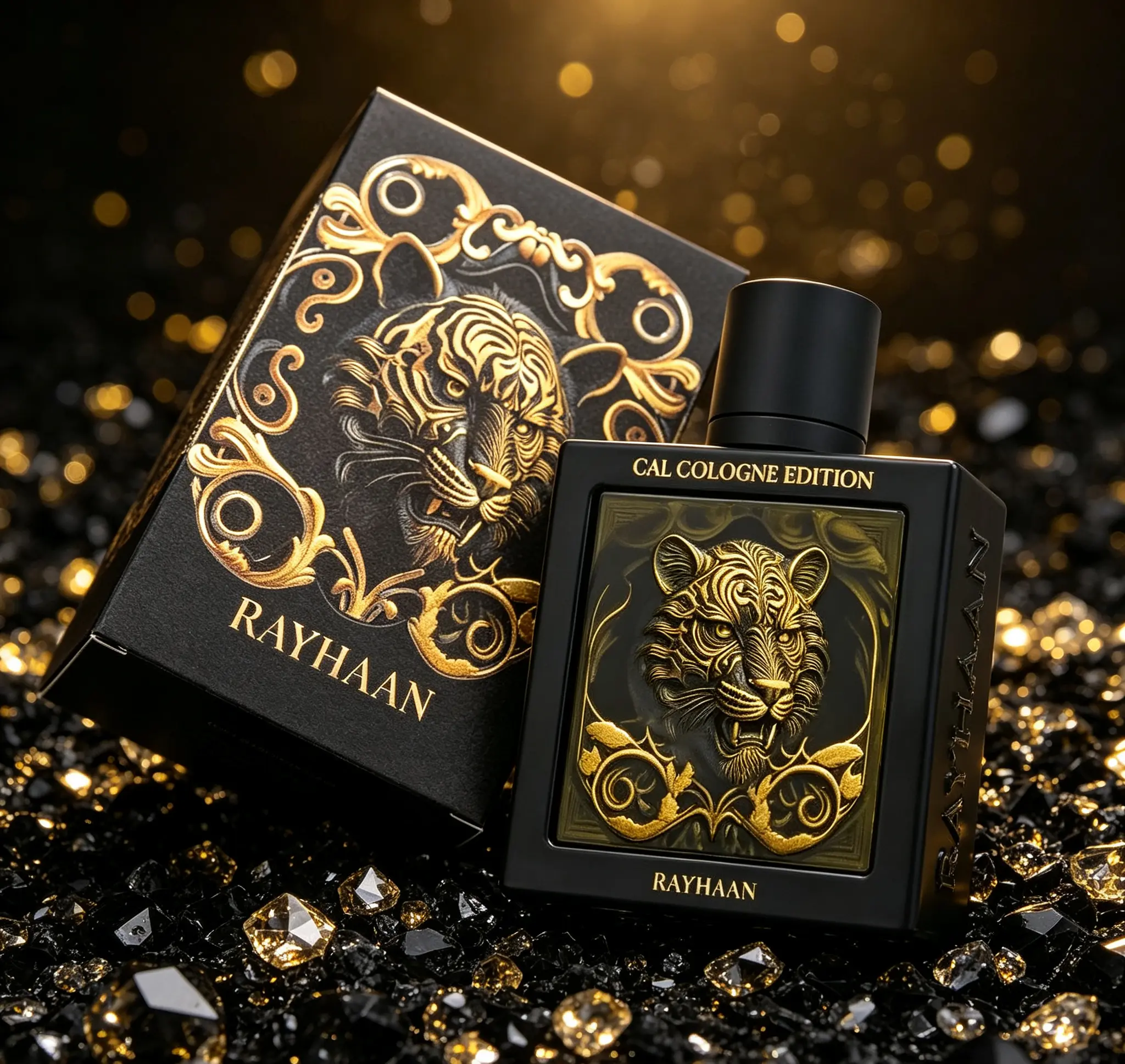 Rayhaan Tiger Cal Cologne Edition Unisex Extrait De Parfum Spray 3.4 Ounce / 100ml | Concentrated Long Lasting Fragrance, Modern Cologne Style Scent for Men & Women, Daily Wear, Travel and Special Events