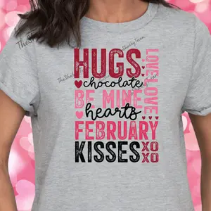 Valentine Kisses XOXO DTF Transfers