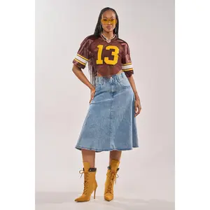 BRITNEY MIDI DENIM SKIRT