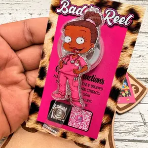Nurse Glitter Badge Reel: Funny Nurse ID Holder