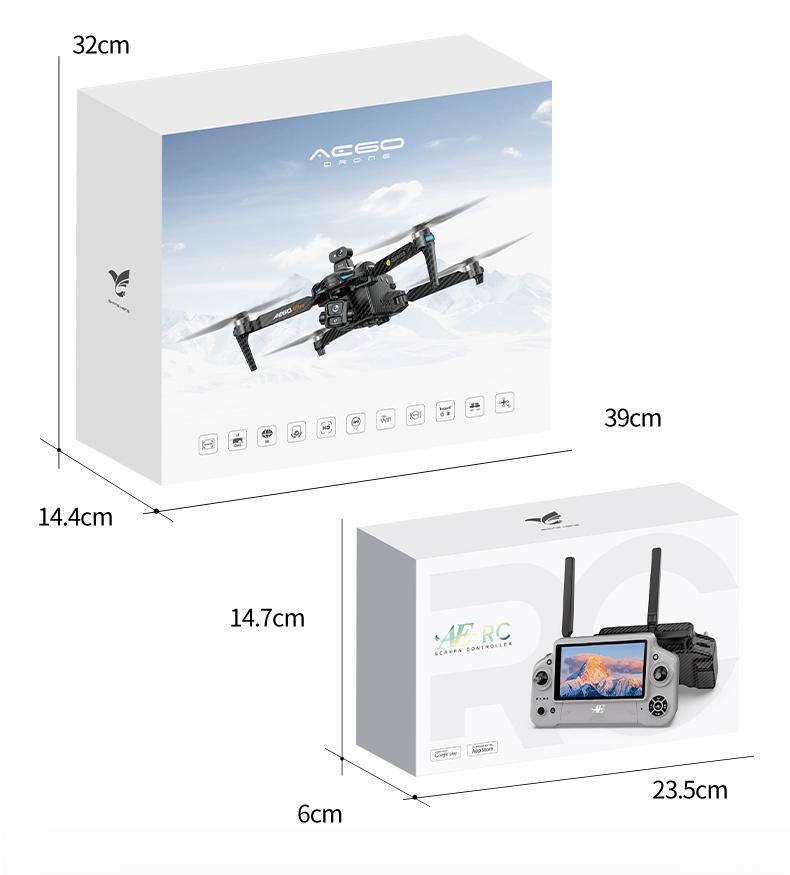 GPS Drone with Payload Drop (≤1.1lb), 4K Dual Camera, 3-Axis Gimbal, 7.2'' Screen Controller, 360° Obstacle Avoidance, 45Min Flight Time, Brushless Motor, Optical Flow, Foldable RC Quadcopter with 2 Batteries & Carry Case for Adults & Beginners