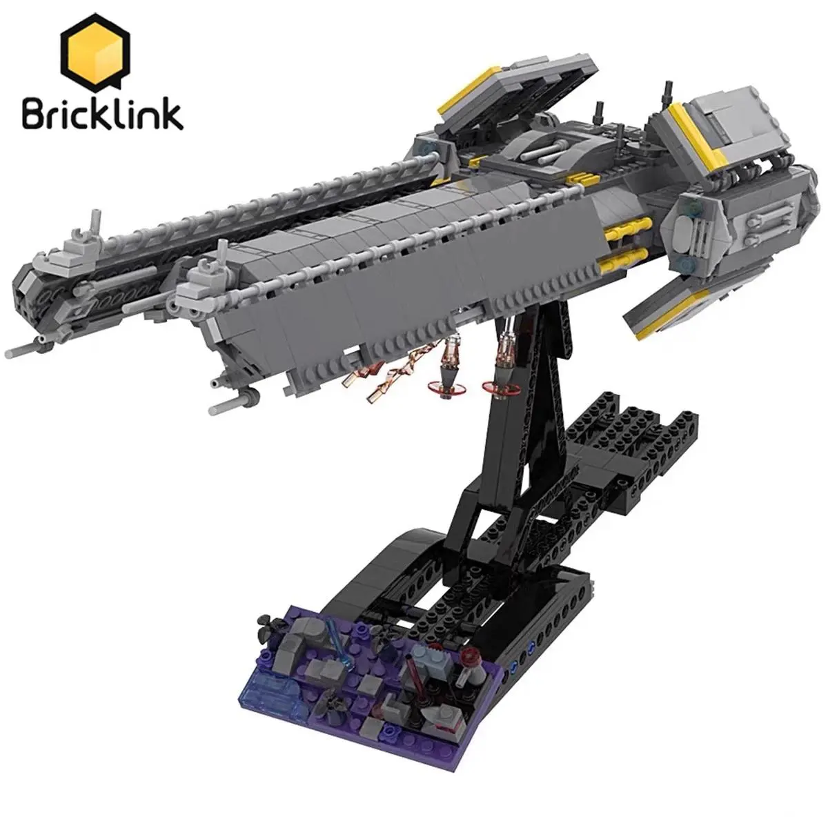 Bricklink MOC Space Wars Helldivers 2 Super Destroyer Spaceship Assembled Building Blocks, Creative Kid Stress Relief Toys, Christmas Gift