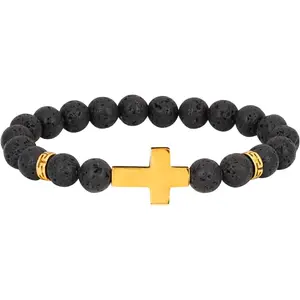 8mm  Stone Lava Bracelet Diffuser Essential Oil Wristband with Stainless Steel