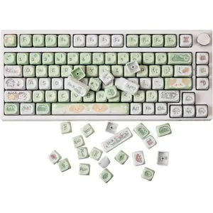 Keys Transparent PC Keycaps Set with 2.75 Shift, ASA Profile Keycaps for SN75 98% 75% Layout MX Gateron Kailh Switch Mechanical Gaming