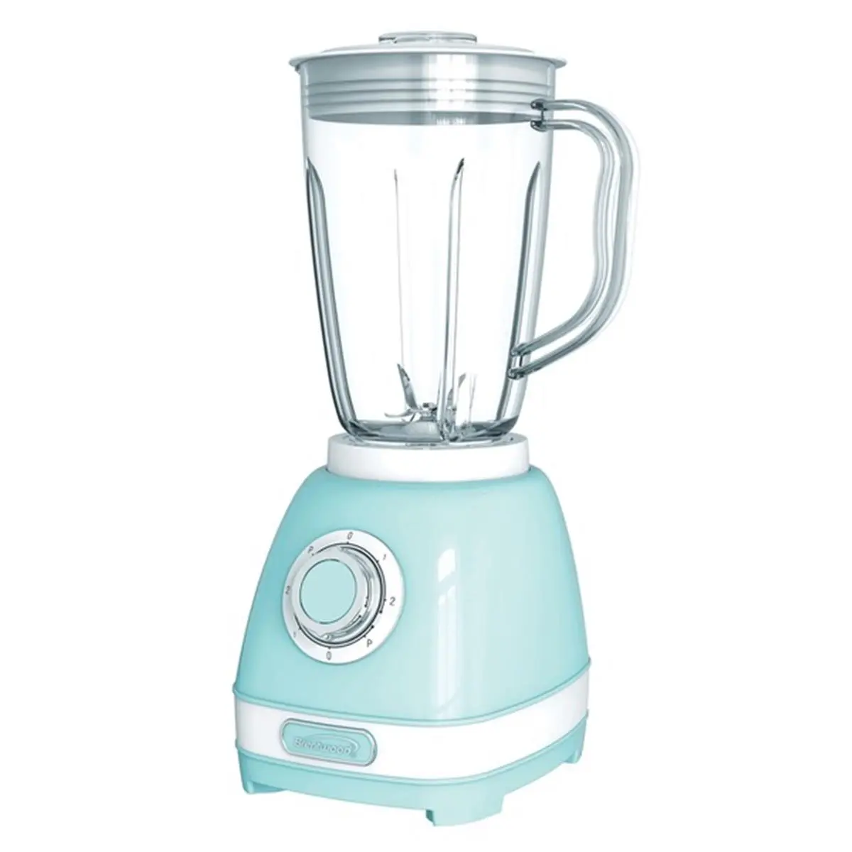 Brentwood Retro Plastic Blender - Blue, 50 oz, 2 Speeds & Pulse, 350 W (300 W & Above), 7.9 lbs, Anti-Slip Rubber Ft, Bisphenol A (BPA)-Free, Sturdy Stainless Base, CETL Approved, Detachable Blades, Includes Lid