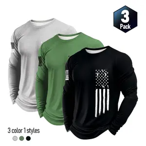 Men's Patriot Apparel Long Sleeve Active T-Shirts men's clothing lightweight plain color lining AthleticApparel Athletic Mesh Athleisure Street Fit Quick-DryBreathable Athletic Fit