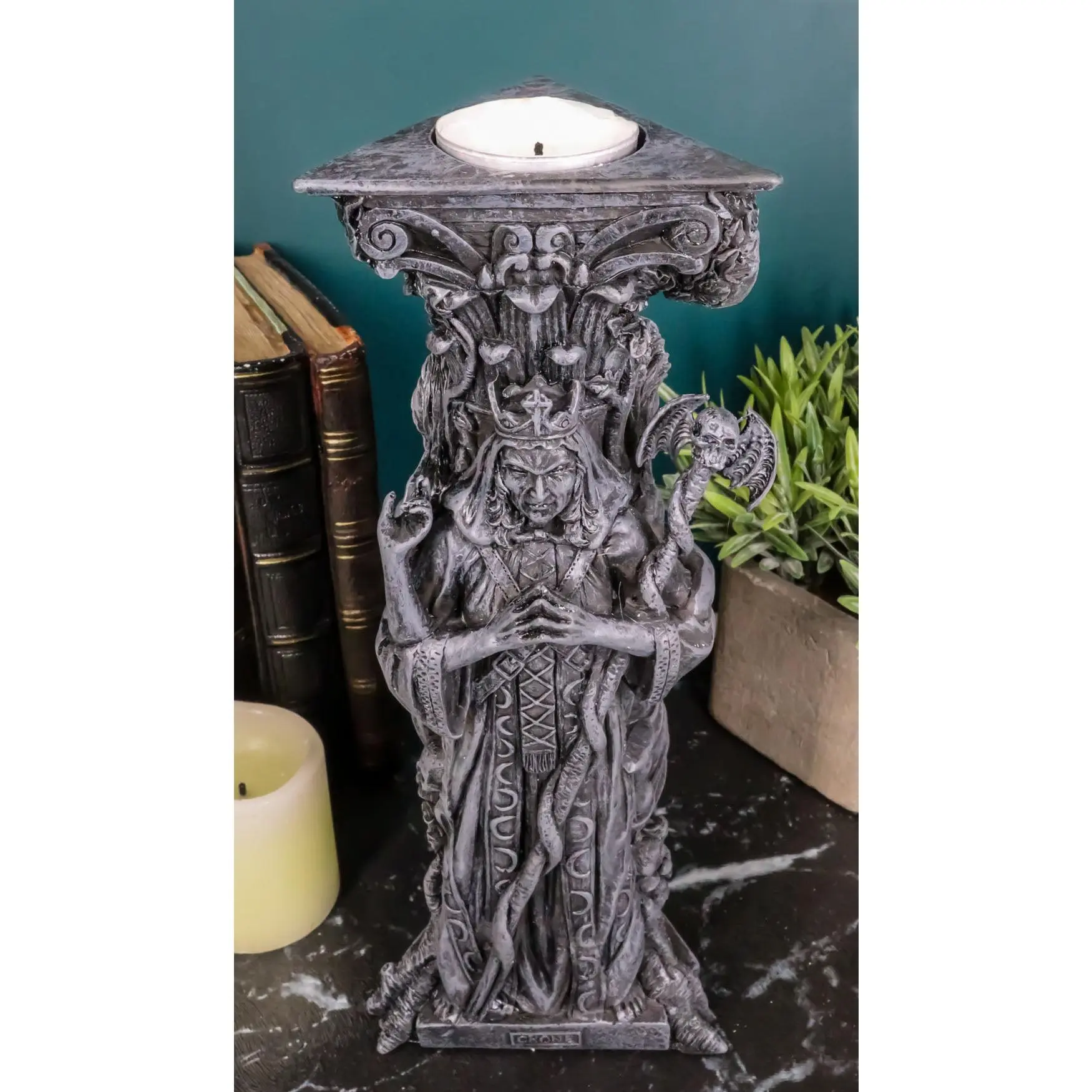 Ebros Gift Triple Goddess Maiden Expectant Mother & Crone Pagan Worship Decorative Candle Holder Figurine