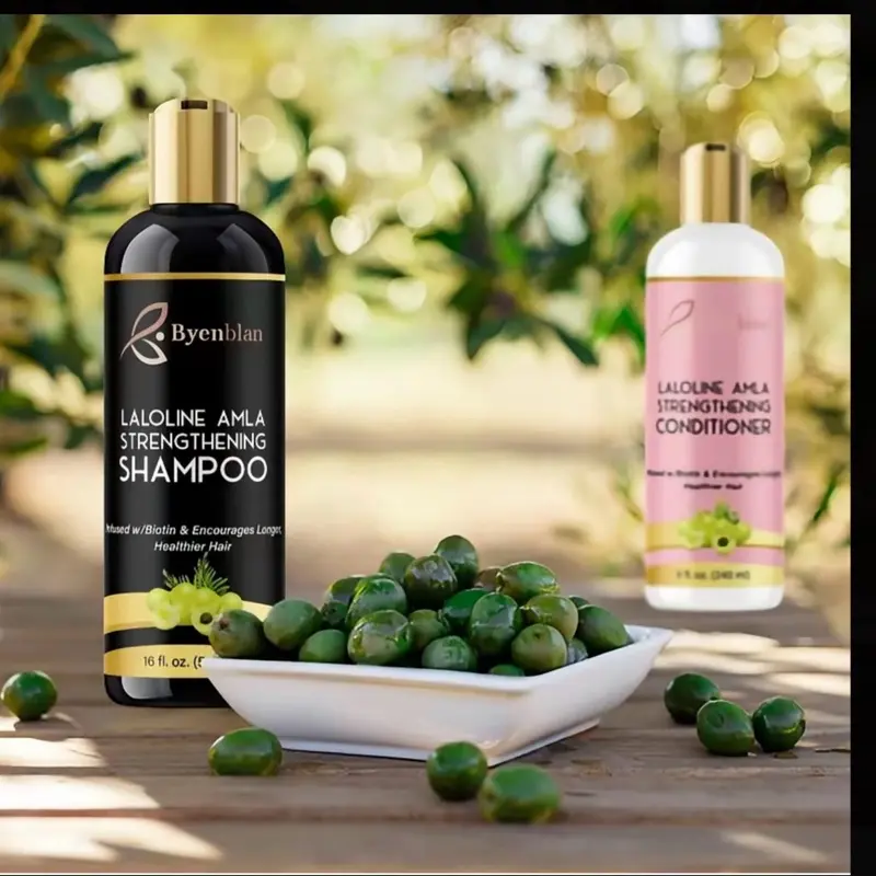 Byenblan Haircare Shampoo & Conditioner Set - 16 fl oz Each, Pomegranate Thickening Shampoo, Cleanser to Restore Hair Health