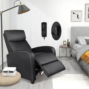 Recliner Chair Home Theater Seating with Lumbar Support for Living Room Massage PU Leather Recliner Sofa  for Family