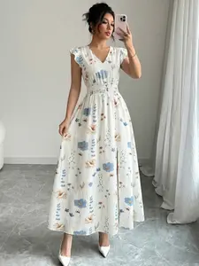 Comfortable Casual Printed Dress, Fashion Women's Clothing, Ideal for Daily Wear, Versatile Trendy, Suitable for All Seasons, Everyday