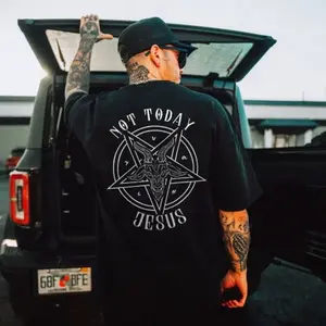 Not Today Jesus Printed T-shirt