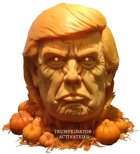 Trumpkinator Activated UV DTF All Weather Decal 3x3 with Pumpkin Design 9 10 25