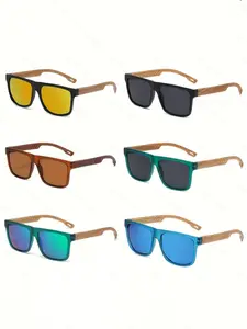6 Pairs Retro Half-Frame Glasses for Men and Women, Ultra-Light PC Frame with Tac Lenses, Fashionable Casual Eyewear for All Seasons