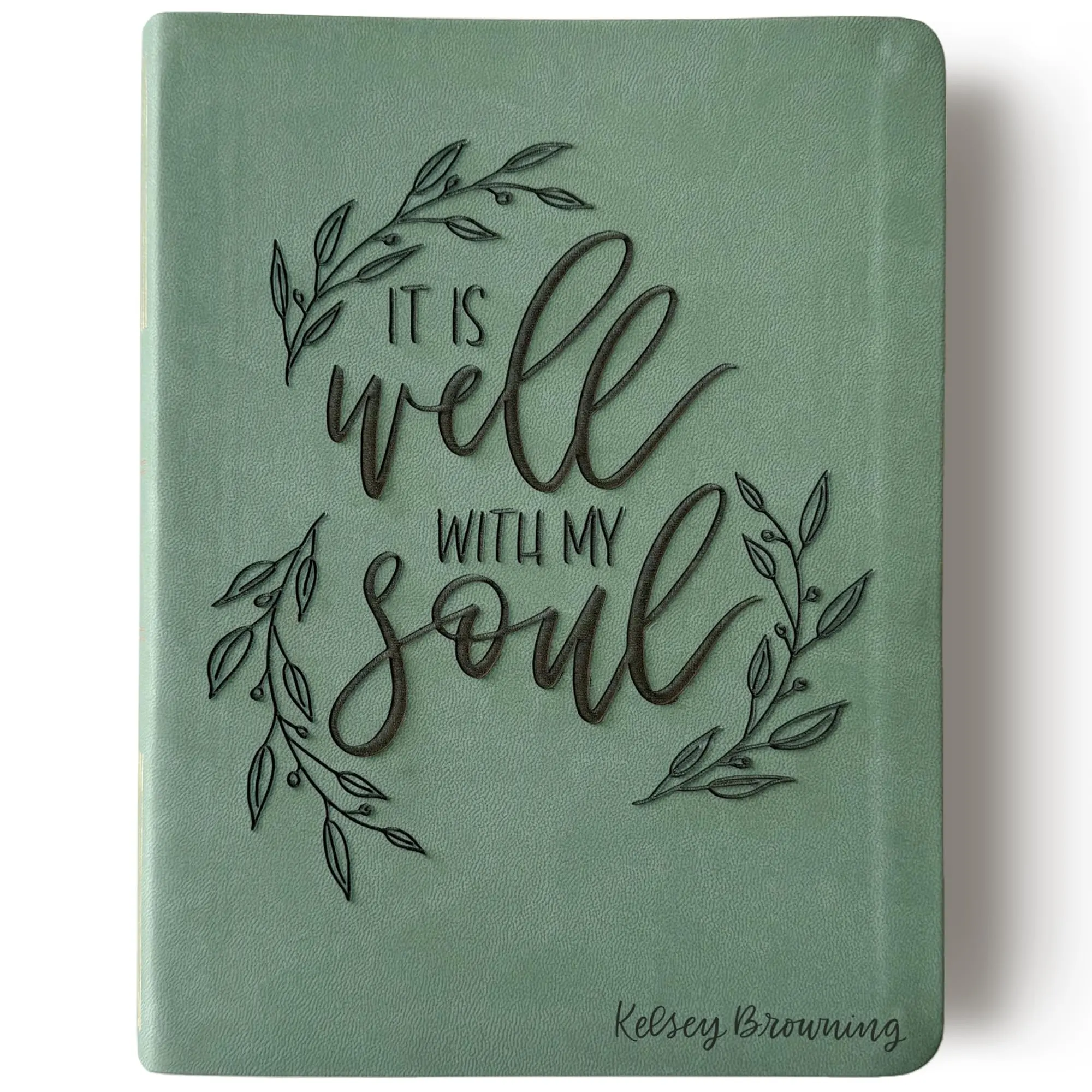 PERSONALIZED NLT Journaling Bible - Green - It is Well With My Soul - Add Your Name - CUSTOM PERSONALIZED NLT Journaling Bible - Green - It is Well With My Soul - Add Your Name - CUSTOM