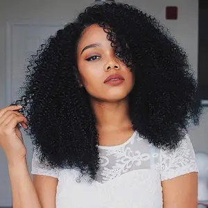 【DealsForYouDays】Kinky Curly Half Wig Human Hair 3 In 1 Seamless Flip Over Half Wigs Wear Go Glueless Wigs Human Hair With Drawstring Beginner Friendly Headband Wig Human Hair For Women 200% Density half  wig 4c  hair  extensions