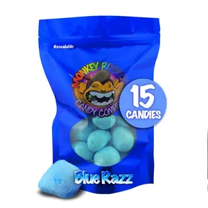 Monkey Rocket’s Blue Razz Meteor Melts - Freeze Dried Saltwater Taffy - Light and Crunchy followed by a Satisfying Melt - Not Chewy sweet snack