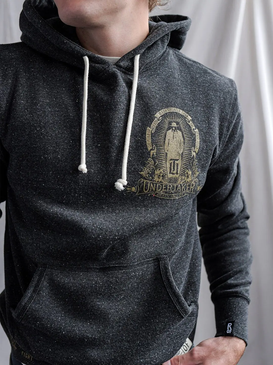 Men's Fleece Hoody, Undertaker Death Valley Graphic Print, Casual Tri-blend Pullover for Everyday Wear, Tv, Wrestling, Sweatshirts, Hoodie