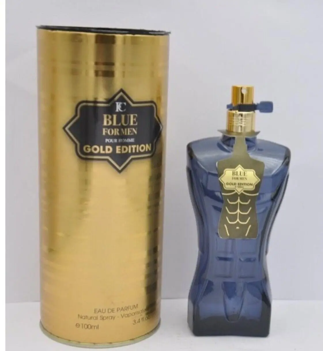 Blue For Men Gold Edition cologne  Eau de Parfum Amber Fougere fragrance for Men 3.4