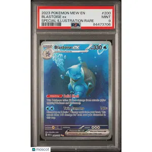 Blastoise EX #200 Special Illustration Rare 2023 Pokemon Mew EN-151 PSA 9