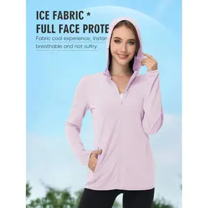 Women Sun Protective Clothing Outdoor Beach Summer Cover Up Lightweight Breathable UV Blocking Casual Fashion Long Sleeve Jacket