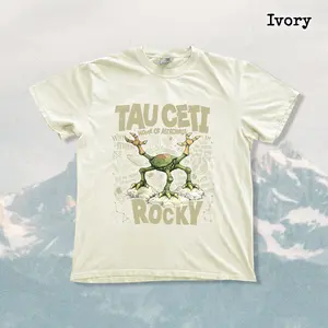Tau Ceti Rocky Shirt, Retro Space Monster Tee, Sci-Fi Humor Graphic T-Shirt, Alien Creature Funny Shirt.