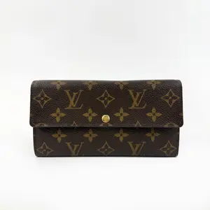 Pre-owned Louis Vuitton Leather Mini Bags Classic Brown Monogram Long Flap Wallet Sku：SH32 2010