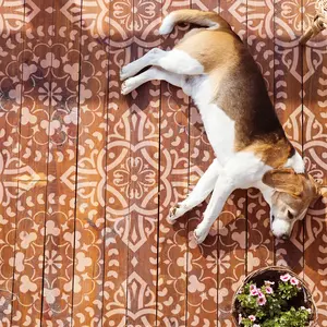 OLIO- Large Floor Stencil- Concrete Patio Painting Stencil- Large Pattern Tile Stencil- Floor Paint Reusable Stencil- Available at few sizes