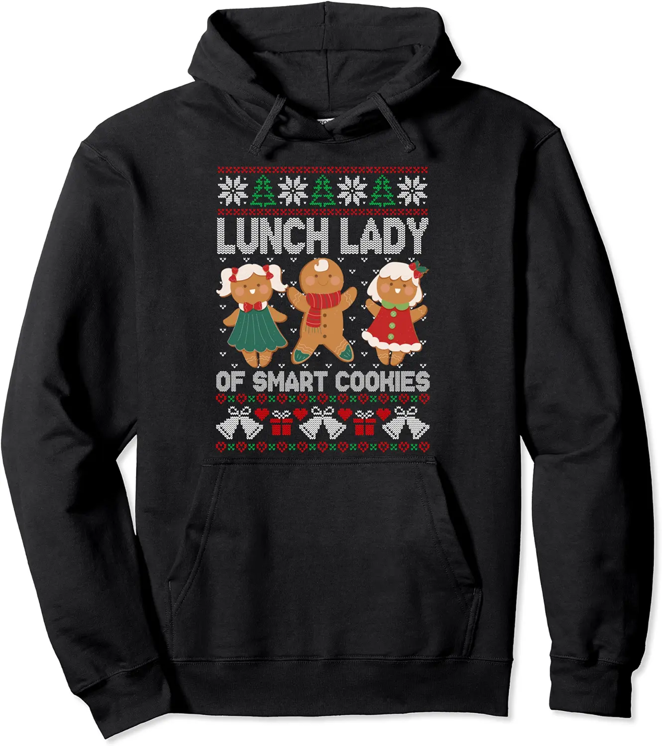 Lunch Lady Of Smart Cookies Christmas Gingerbread Cookies Pullover Hoodie - Peterbauti Shop 60B0BR45PZVR