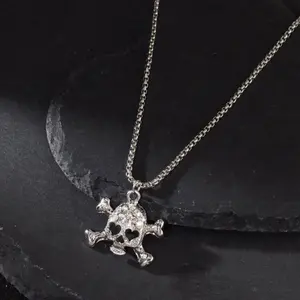 Rhinestone Cross bone Necklace