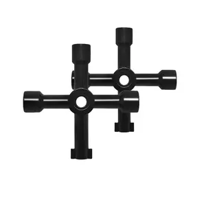 4-way Faucet Wrench, Multifunctional Socket Wrench, Multifunctional Universal Cross Faucet Key, Zinc Alloy Valve Tool, Hand Tool for Home Use