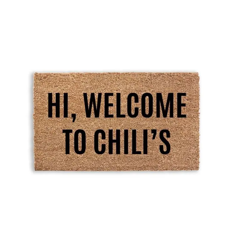 Hi Welcome To Chili's Funny Doormat Hi Welcome To Chili's Funny Doormat