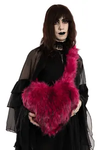 True Love Faux Fur Heart Bag (Hot Pink)