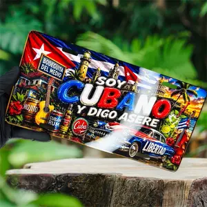 SOY CUBANO Y DIGO ASERE Tricolor Libertad 2026 Car Exterior Decor Acrylic Decoration Sign, 6x12in Wall Art Plaque, Automotive Number Plate Sign