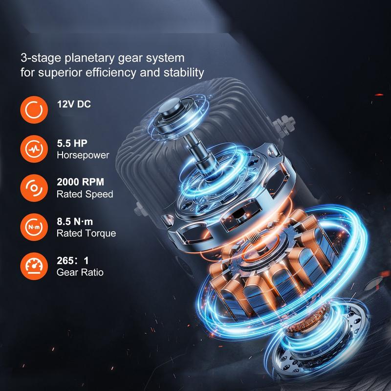 Heavy Duty Truck Winch 12000lbs Electric Winch With 85ft / 26m Steel Cable, 12V Power Winch For Jeep, UTV, ATV And Truck, Wireless Remote Control, High Torque Motor, Durable All Metal Gearbox And Marine Grade Construction