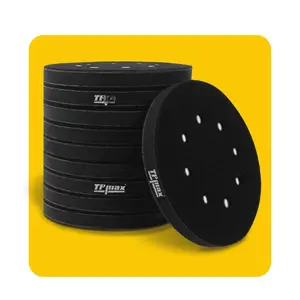 10 Pack 5 Inch 8 Holes Soft Density Interface Pads 5" Hook and Loop Sponge Cushion Buffering Backing Pads