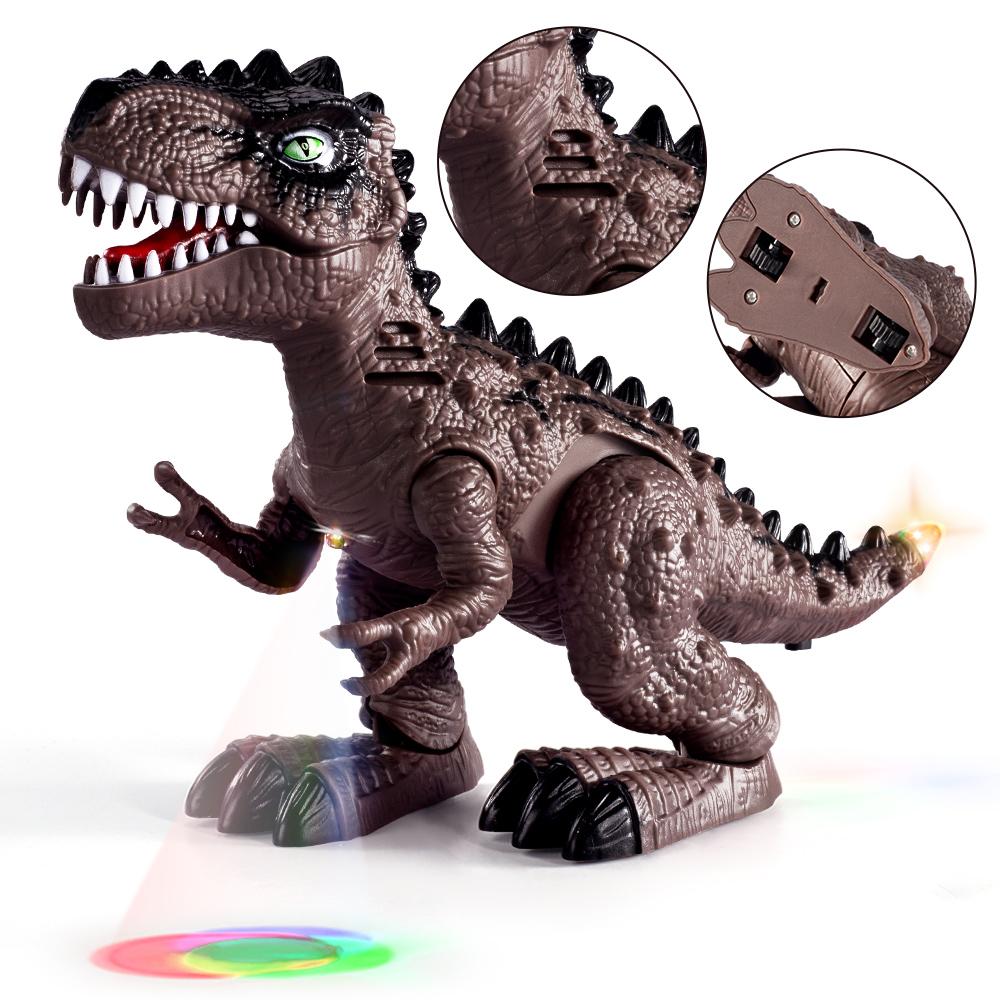 Unisex Remote-Controlled Jurassic Tyrannosaurus Rex Toy - Electric Walking Plastic Dinosaur Model, BPA-Free Safe Plastic, STEM Science Toy for 3-4 Years Children, Memory Training Gift