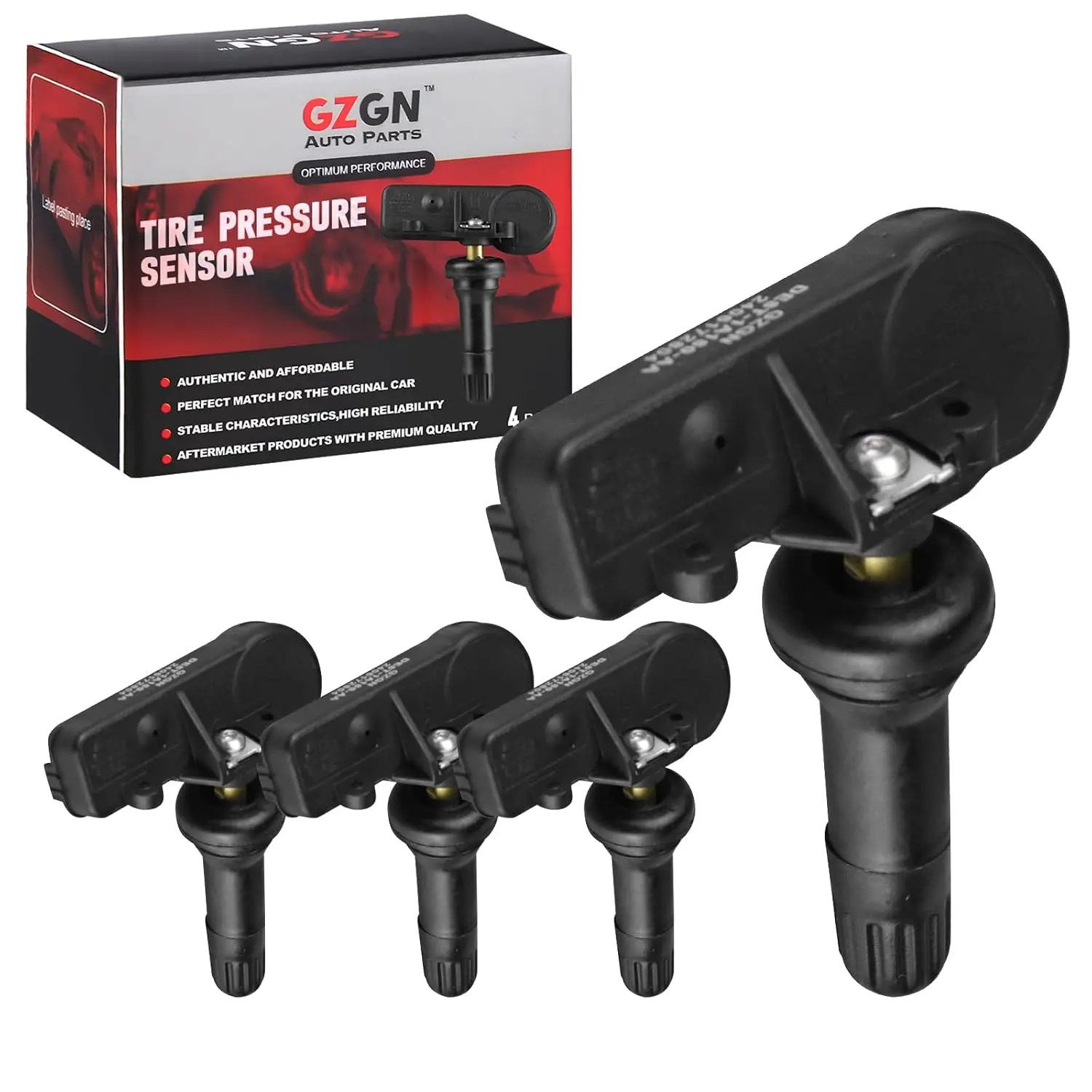 TPMS Sensor Compatible with Ford Lincoln Mazda Mercury - 4 PCS Pre-Programmed 315MHz Tire Pressure Monitoring Sensor for Escap F-150 Focus Ranger Fusion Fiesta Mark LT MK Tribute Mariner