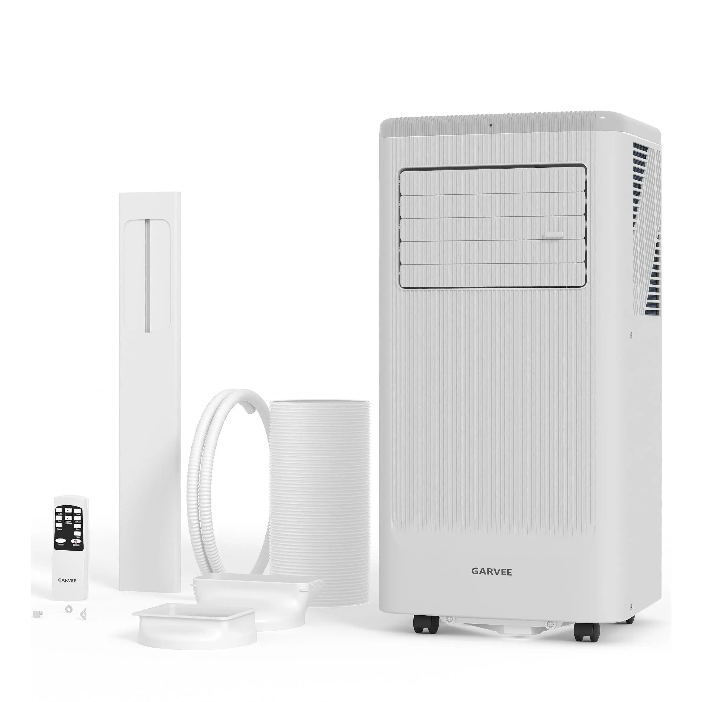 Garvee 10000 BTU Portable Air Conditioners, Portable AC for Room Up to 450 Sq. Ft., 3-in-1 Air Conditioner with Digital Display, Window Installation Kit, 24h Timer, Sleep Mode,Light Grey