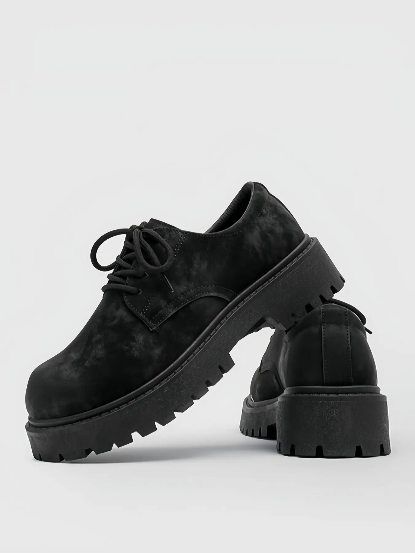 1 Pair Retro Platform Elevator Dress Shoes | Comfy Fit, Frosted Upper, Lace-up Adjust | Ideal for Daily Outings, Casual Looks, Light Business & Dates, Walking Shoes