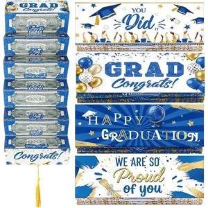 4 Pack Graduation  Holder Class of 2026 with 10 Slots Congrat Grad  Envelope  Card Holder High School College Graduates Gifts for Women Men Daughter Son(Blue)