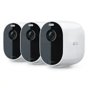 Arlo Essential Spotlight Wireless Security Camera - 3 Pack - 1080p Video Color Night Vision, White VMC2330W