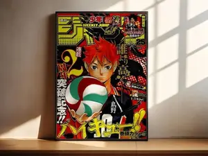 Haikyuu Hinata Shoyo Anime Poster Print, Manga Art, Anime Wall Decor, Anime Room Artwork, Anime Gift, Manga Fan Gift, Anime Merch - Number 02