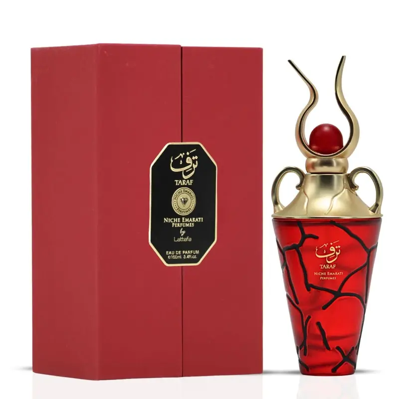 Niche Emarati Taraf Eau De Parfum Spray 100ml (3.4 oz) by Lattafa | A Lush Garden of Midnight Berries & Musk Signature Scent Intense Scent