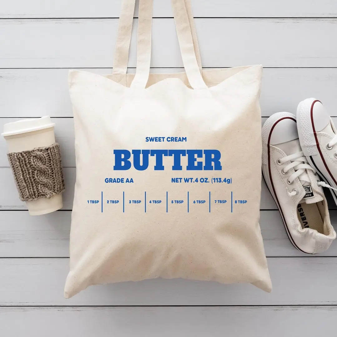 Salted Butter Tote Bag, Fun Bakers Gift, Funny Best Friend Gift, Baking Lover Gift, Baker Butter Bag, Foodie Gift
